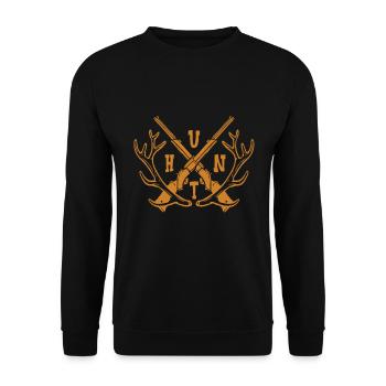 Cadeaux de chasse - Sweat-shirt Unisexe - noir - Devant - Alina (178cm) & Michal (187cm)