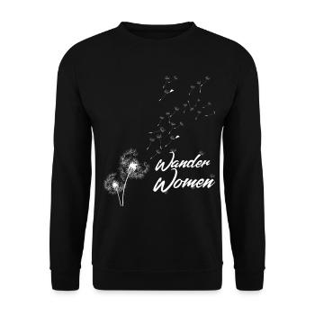 Wander Women Pusteblume night of light - Sweat-shirt Unisexe - noir - Devant - Alina (178cm) & Michal (187cm)