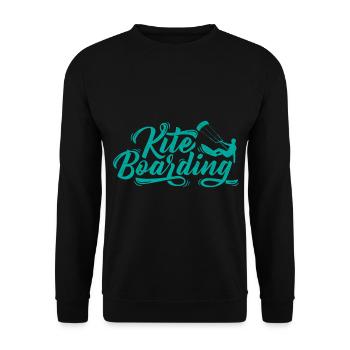 Kiteboarding Kitesurfer Kiteboarder Geschenk - Unisex Pullover - Schwarz - Vorne - Alina (178cm) & Michal (187cm)