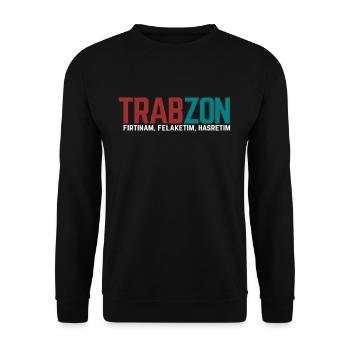 Trabzon - Unisex Pullover - Schwarz - Vorne - Alina (178cm) & Michal (187cm)