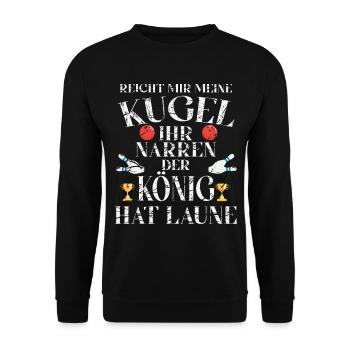 Reicht mir meine Kugel Bowling Kegeln Bowling - Unisex Pullover - Schwarz - Vorne - Alina (178cm) & Michal (187cm)