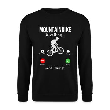 Appelez le VTT - Sweat-shirt Unisexe - noir - Devant - Alina (178cm) & Michal (187cm)