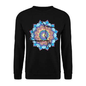 Mandala Sommeranfang Sommer - Unisex Pullover - Schwarz - Vorne - Alina (178cm) & Michal (187cm)