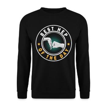 Le meilleur soignant au monde Infirmier HEP - Sweat-shirt Unisexe - noir - Devant - Alina (178cm) & Michal (187cm)