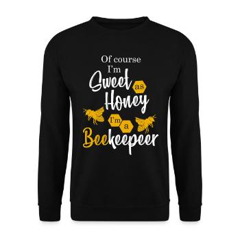 Bienen Natur Honig Imker Imkerin Geschenk Hummel - Unisex Pullover - Schwarz - Vorne - Alina (178cm) & Michal (187cm)