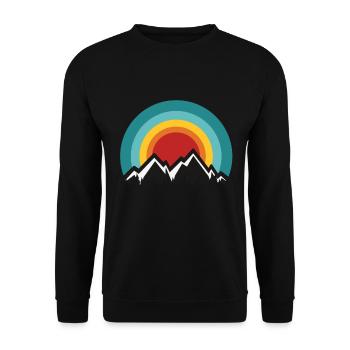 mountains - Unisex Sweatshirt - black - Front - Alina (178cm) & Michal (187cm)