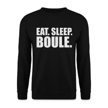 Petanque - Unisex Sweatshirt - black - Front - Alina (178cm) & Michal (187cm)