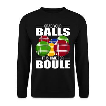 Pétanque - Unisex Pullover - Schwarz - Vorne - Alina (178cm) & Michal (187cm)