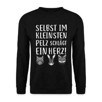 Tierschützer Tierschutz Aktivist Veganismus Vegan - Unisex Pullover - Schwarz - Vorne - Alina (178cm) & Michal (187cm)
