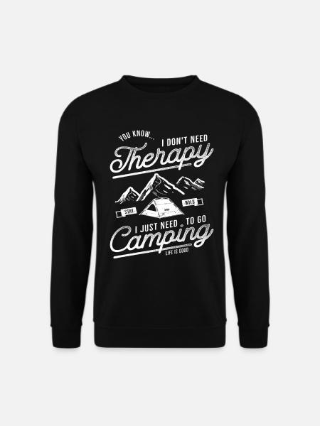 camping therapy - Unisex Sweatshirt - black