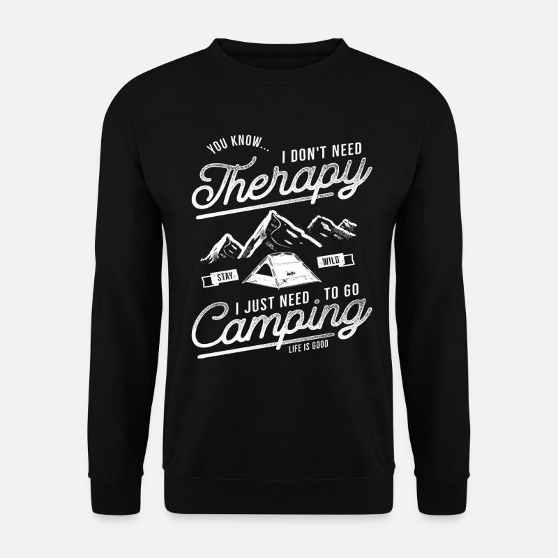 camping therapy - Unisex Sweatshirt - black