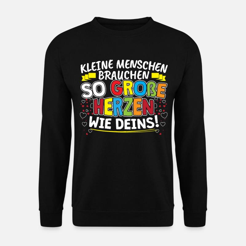 Erzieherinnen und Erzieher Geschenk Kindergärtner - Unisex Pullover - Schwarz