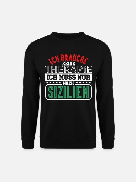 Sizilien Italien Palermo Italiener Geschenk - Unisex Pullover - Schwarz