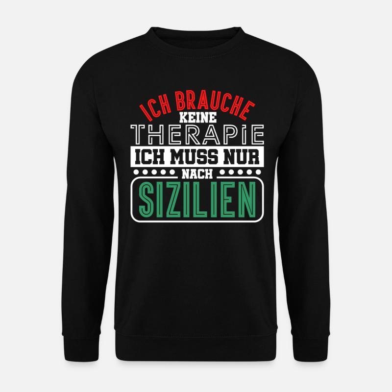 Sizilien Italien Palermo Italiener Geschenk - Unisex Pullover - Schwarz