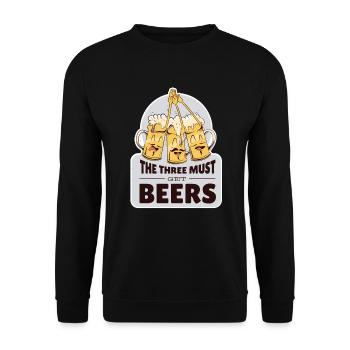 JGA going out party beer drinkers friends beer garden - Unisex Sweatshirt - black - Front - Alina (178cm) & Michal (187cm)