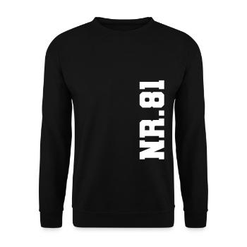 Number 81 NO. 81 - Unisex Sweatshirt - black - Front - Alina (178cm) & Michal (187cm)