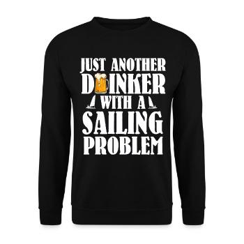 Sailing Booze Party Drink Sailors Sailing - Unisex Sweatshirt - black - Front - Alina (178cm) & Michal (187cm)
