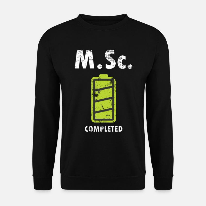 M.Sc. Master of Science completed Uni Absolvent - Unisex Pullover - Schwarz
