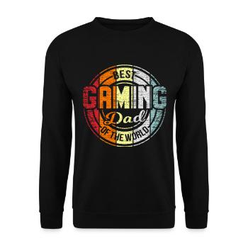 Gamer dad - Unisex Sweatshirt - black - Front - Alina (178cm) & Michal (187cm)