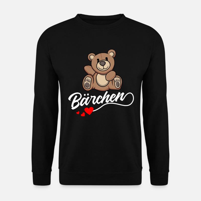 Bärchen Teddybär Bär Valentinstag Geschenk - Unisex Pullover - Schwarz