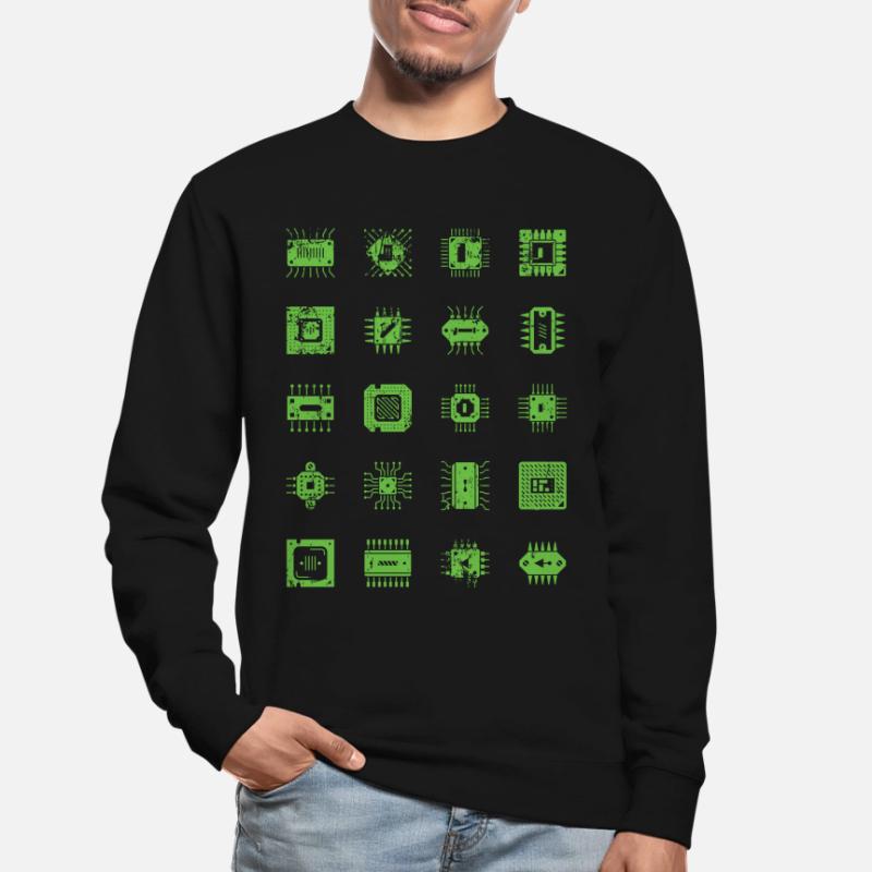 Microchips Microchip CPU Computer Scientist Hardware Unisex Sweatshirt