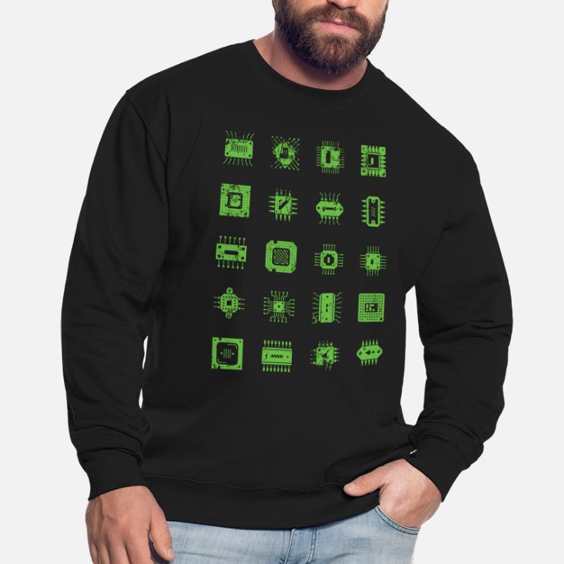 Microchips Microchip CPU Informatique Matériel Sweat-shirt Unisexe