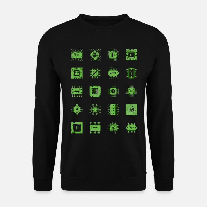 Microchips Mikrochip CPU Informatiker Hardware - Unisex Pullover - Schwarz