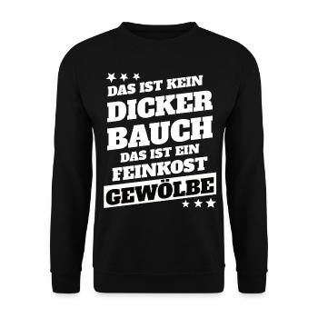Kein Dicker Bauch - Unisex Pullover - Schwarz - Vorne - Alina (178cm) & Michal (187cm)