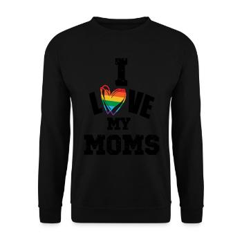 I love my mamans - Sweat-shirt Unisexe - noir - Devant - Alina (178cm) & Michal (187cm)