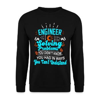 Computer Science Computer Scientist Gift - Unisex Pullover - Schwarz - Vorne - Alina (178cm) & Michal (187cm)