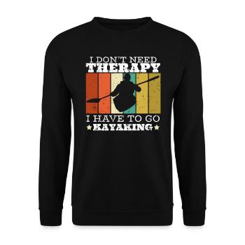 kayak kajakKayak Spruch - Unisex Pullover - Schwarz - Vorne - Alina (178cm) & Michal (187cm)