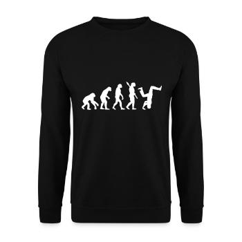 Evolution Hiphop Tanzen Breakdance HipHop Geschenk - Unisex Pullover - Schwarz - Vorne - Alina (178cm) & Michal (187cm)