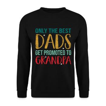 Promoted To Grandpa Promoted To Grandpa - Unisex Sweatshirt - black - Front - Alina (178cm) & Michal (187cm)