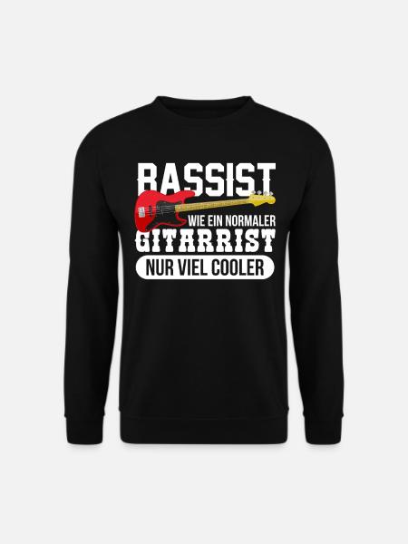 Bassist E-Bass Musiker Gitarrist Geschenk - Unisex Pullover - Schwarz