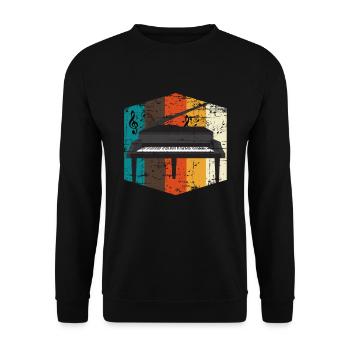 Piano pianist composer gift piano player - Unisex Sweatshirt - black - Front - Alina (178cm) & Michal (187cm)