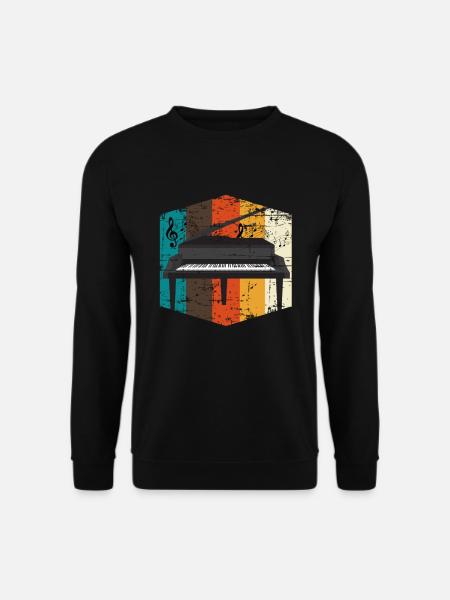 Klavier Pianist Komponist Geschenk Klavierspieler - Unisex Pullover - Schwarz
