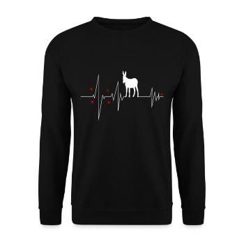 Esel - Unisex Pullover - Schwarz - Vorne - Alina (178cm) & Michal (187cm)