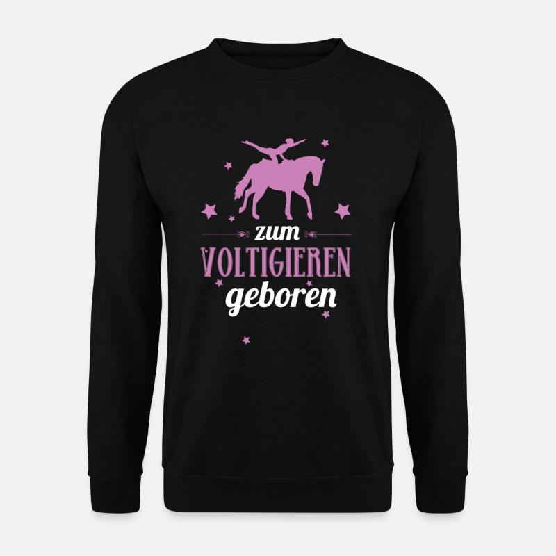 Voltigieren Voltigierpferd Volti Voltigier Geschen - Unisex Pullover - Schwarz