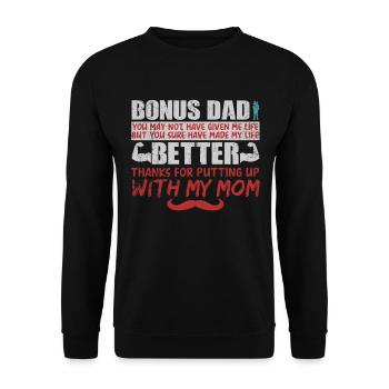 Stepfather - Unisex Sweatshirt - black - Front - Alina (178cm) & Michal (187cm)