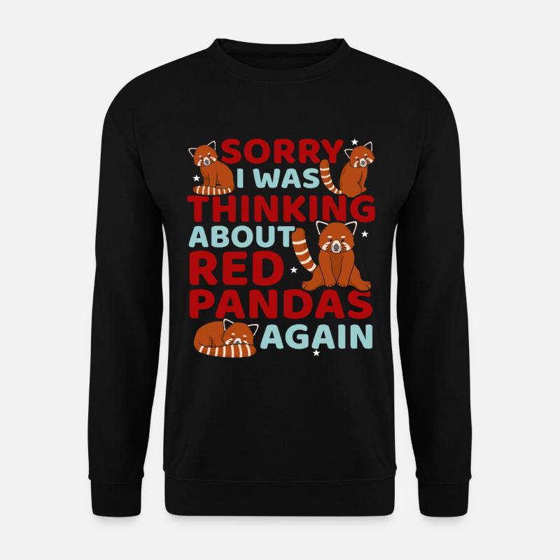 Amant de Panda rouge - Sweat-shirt Unisexe - noir