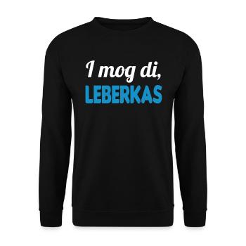 Leberkäs Leberkäse Leberkas Zefix Geschenk - Unisex Pullover - Schwarz - Vorne - Alina (178cm) & Michal (187cm)