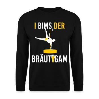 Junggesellenabschied Bräutigam Trauzeuge - Unisex Pullover - Schwarz - Vorne - Alina (178cm) & Michal (187cm)