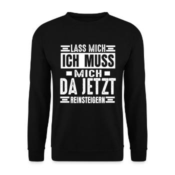 Aggressiv Witzig Lustig - Unisex Pullover - Schwarz - Vorne - Alina (178cm) & Michal (187cm)