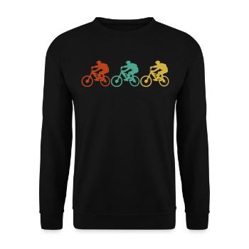 Cadeau vintage de descente - Sweat-shirt Unisexe - noir - Devant - Alina (178cm) & Michal (187cm)