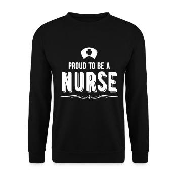 Krankenschwester Krankenschwester Kleidung Kranke - Unisex Pullover - Schwarz - Vorne - Alina (178cm) & Michal (187cm)