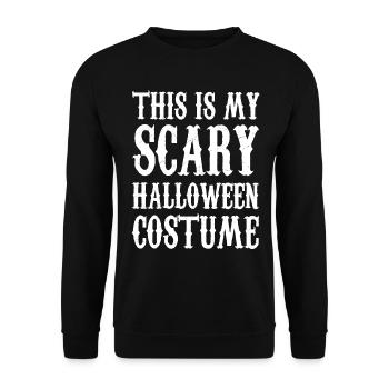 Halloween Halloween costume Halloween pumpkin - Unisex Sweatshirt - black - Front - Alina (178cm) & Michal (187cm)