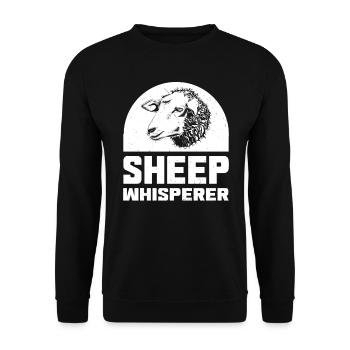 Sheep Whisperer - Geschenke - Unisex Pullover - Schwarz - Vorne - Alina (178cm) & Michal (187cm)
