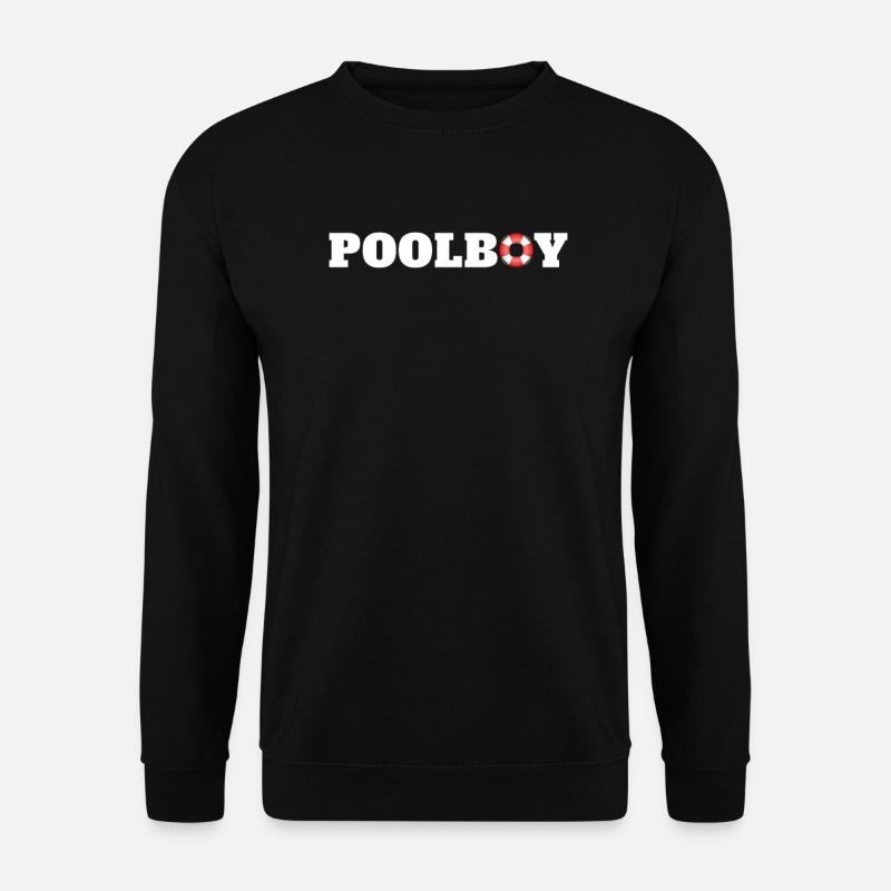 Baden Outfit Poolboy Rettungsschwimmer Bademeister - Unisex Pullover - Schwarz