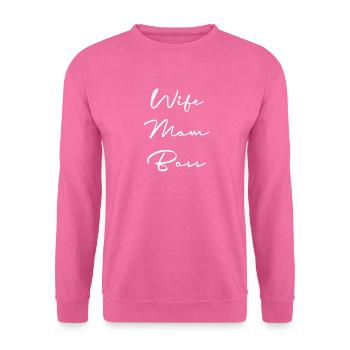 Wife Mom Boss Dress - Unisex Pullover - Pink - Vorne