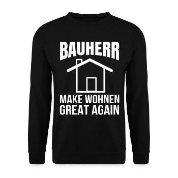 Bauherr - Unisex Pullover - Schwarz - Vorne - Alina (178cm) & Michal (187cm)